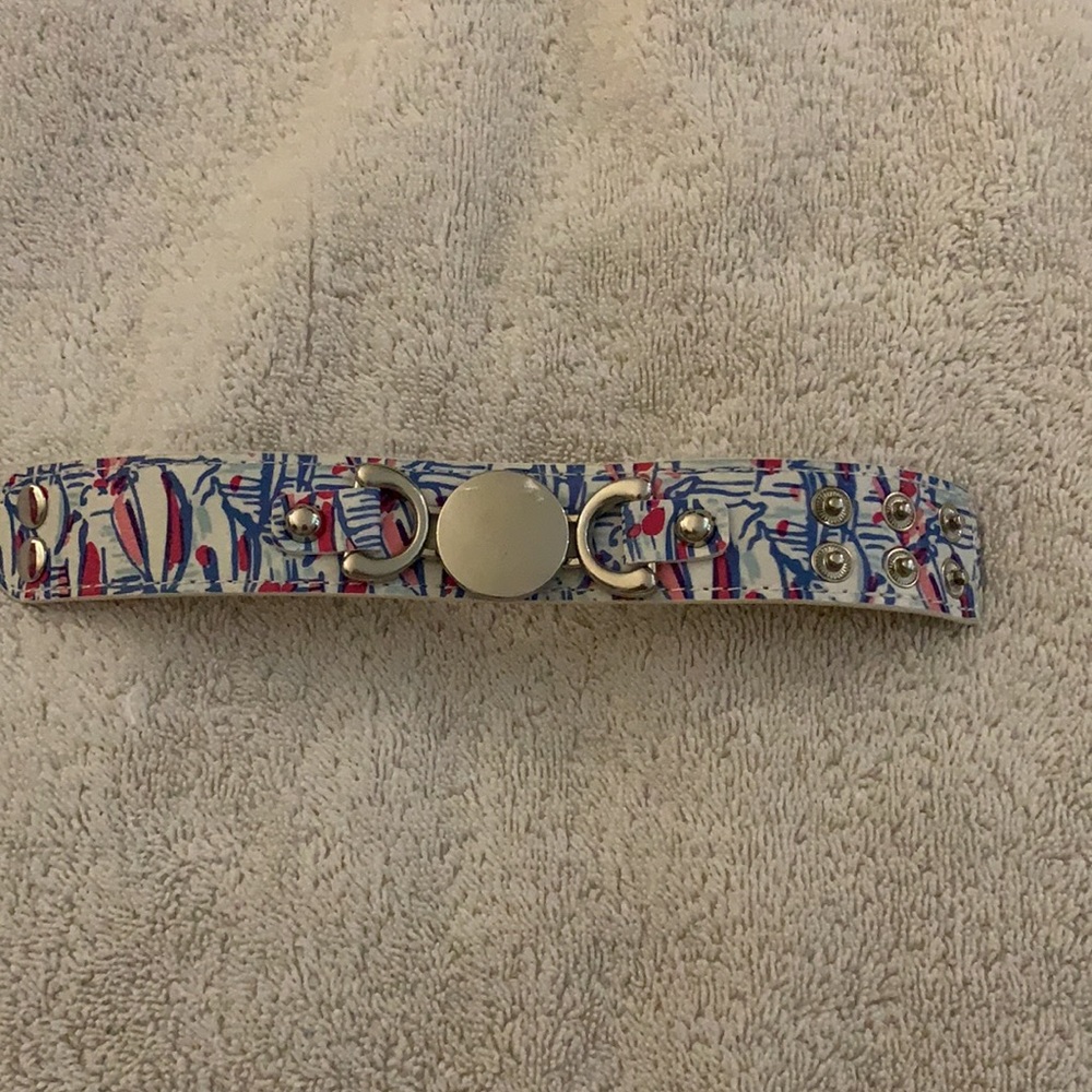 Nautical print cuff snap bracelet